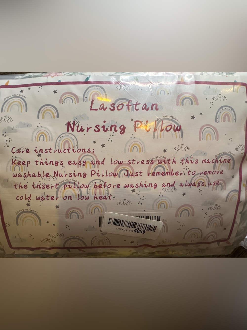 Lasoftan Nursing Pillow Cover in Cream with Floral Print